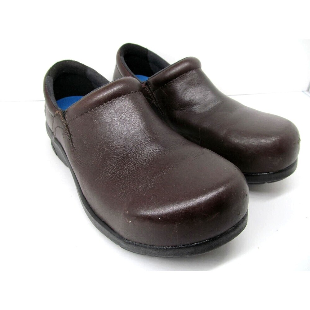 Timberland PRO ESD Non-Marking Brown Leather  Safety Clogs Size US 6.5 W